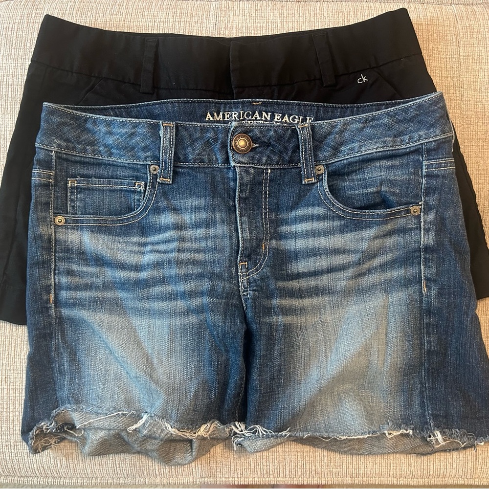 American Eagle and Calvin Klein shorts